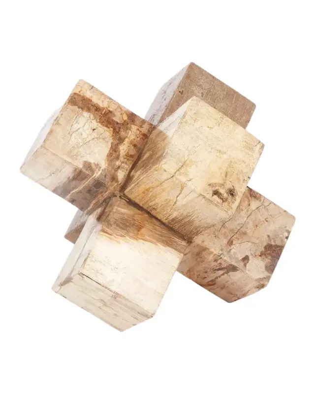 Old World Design Lenox Petrified Wood Rubic Tabletop Decor