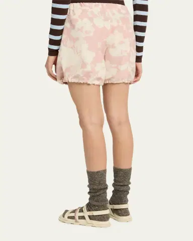 Moncler Floral-Print Drawstring Shorts | Thumbnail 3
