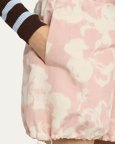 Moncler Floral-Print Drawstring Shorts | Thumbnail 5