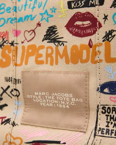 Marc Jacobs The Punk Scribble Canvas Small Tote Bag | Thumbnail 8 Marc Jacobs The Punk Scribble Canvas Small Tote Bag | Thumbnail 8
