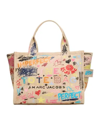 Marc Jacobs The Punk Scribble Canvas Small Tote Bag | Thumbnail 1 Marc Jacobs The Punk Scribble Canvas Small Tote Bag | Thumbnail 1