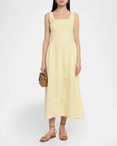 Tanya Taylor Cadence Gingham Midi Dress | Thumbnail 2