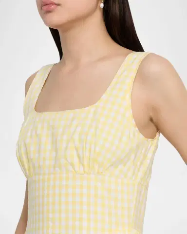 Tanya Taylor Cadence Gingham Midi Dress | Thumbnail 5