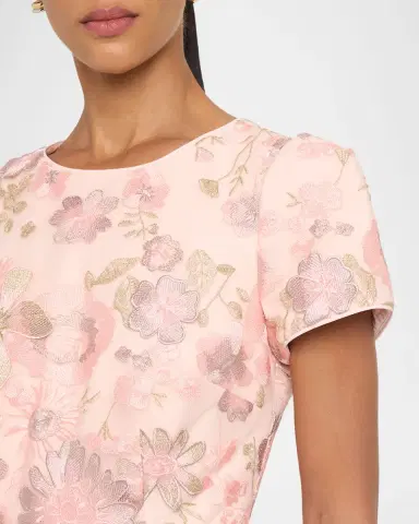 Milly Daisy Floral-Embroidered Mesh Mini Dress | Thumbnail 4 Milly Daisy Floral-Embroidered Mesh Mini Dress | Thumbnail 4
