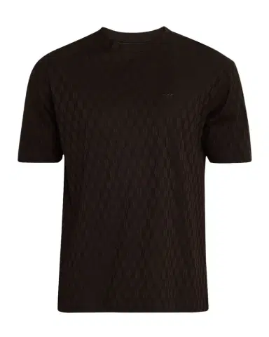 Emporio Armani Men's Cotton Jacquard Eagle Logo Crewneck T-Shirt | Thumbnail 1
