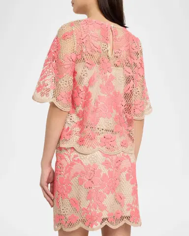 Ungaro Wren Scalloped Floral Lace Blouse | Thumbnail 3 Ungaro Wren Scalloped Floral Lace Blouse | Thumbnail 3