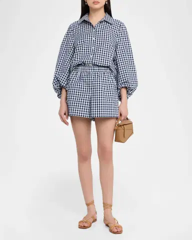 Tanya Taylor Marina Voluminous Button-Front Shirt | Thumbnail 2
