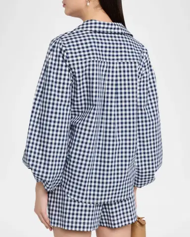 Tanya Taylor Marina Voluminous Button-Front Shirt | Thumbnail 3