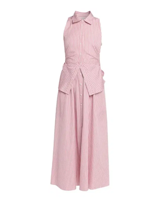 Hannah Sleeveless Striped Shirtdress