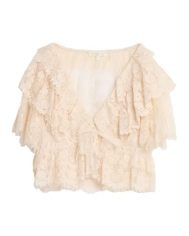 Caper Lace Ruffle Crop Top