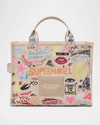 Marc Jacobs The Punk Scribble Canvas Medium Tote Bag | Thumbnail 3 Marc Jacobs The Punk Scribble Canvas Medium Tote Bag | Thumbnail 3