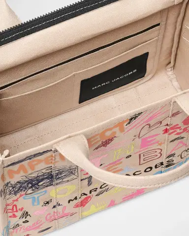 Marc Jacobs The Punk Scribble Canvas Medium Tote Bag | Thumbnail 4 Marc Jacobs The Punk Scribble Canvas Medium Tote Bag | Thumbnail 4