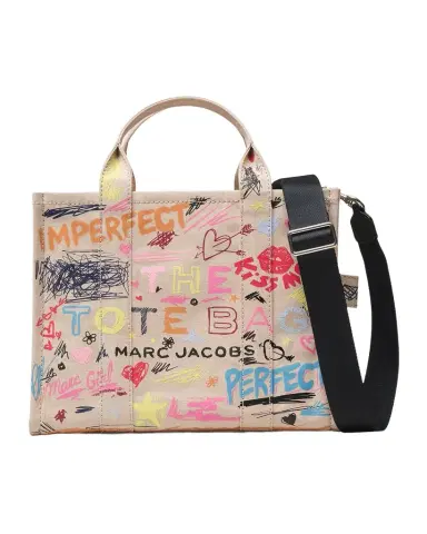 Marc Jacobs The Punk Scribble Canvas Medium Tote Bag | Thumbnail 1 Marc Jacobs The Punk Scribble Canvas Medium Tote Bag | Thumbnail 1