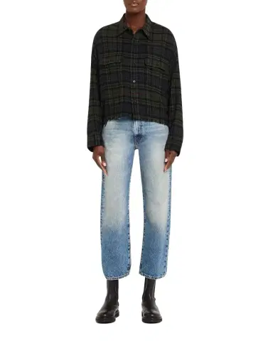 R13 Cropped Plaid Work Shirt | Thumbnail 1 R13 Cropped Plaid Work Shirt | Thumbnail 1