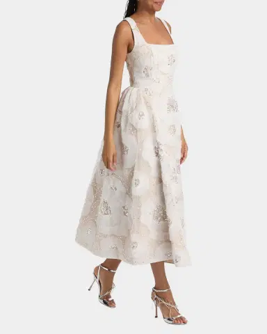 Milly Arianna Tulle Flower Beaded Dress | Thumbnail 2