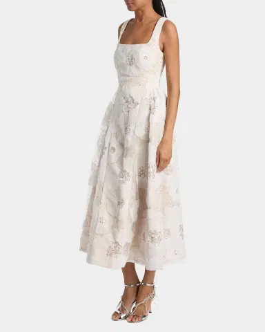 Milly Arianna Tulle Flower Beaded Dress | Thumbnail 7