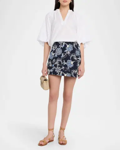Tanya Taylor Ari Embroidered Mini Skirt | Thumbnail 2