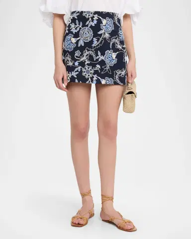 Tanya Taylor Ari Embroidered Mini Skirt | Thumbnail 4