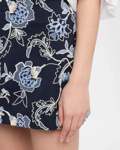 Tanya Taylor Ari Embroidered Mini Skirt | Thumbnail 5