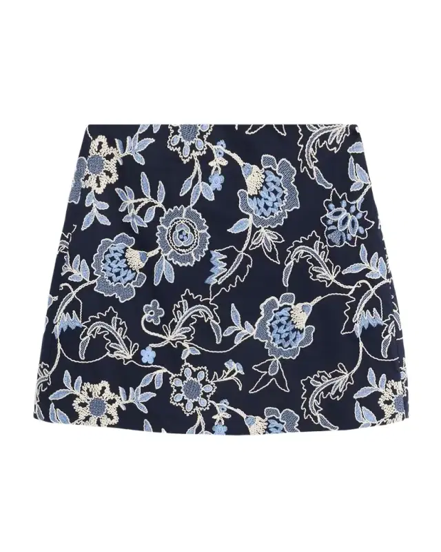 Ari Embroidered Mini Skirt