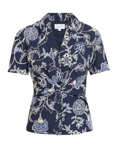 Tanya Taylor Oakley Floral Embroidered Button-Front Top | Thumbnail 1 Tanya Taylor Oakley Floral Embroidered Button-Front Top | Thumbnail 1