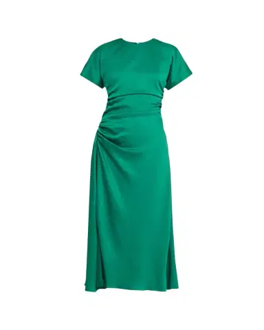 Simkhai Marabella Ruched Satin Midi Dress | Thumbnail 1