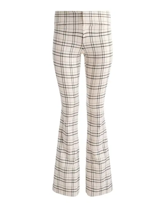 Olivia Plaid Twill Bootcut Pants