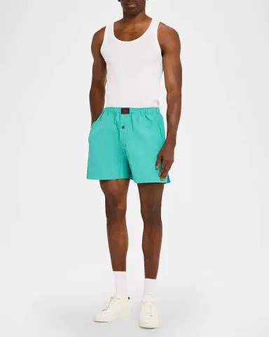 Willy Chavarria Men's Willy Woven Label Pull-On Shorts | Thumbnail 2 Willy Chavarria Men's Willy Woven Label Pull-On Shorts | Thumbnail 2