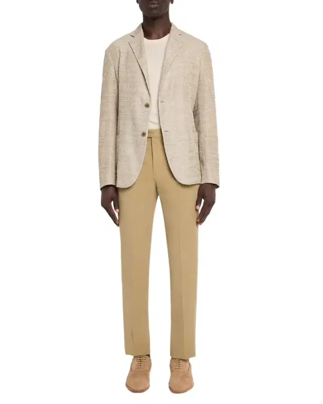 Men 's Cotton Textured Knit Blazer