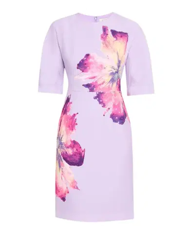 Rickie Freeman for Teri Jon Floral-Print Crepe Column Dress | Thumbnail 1