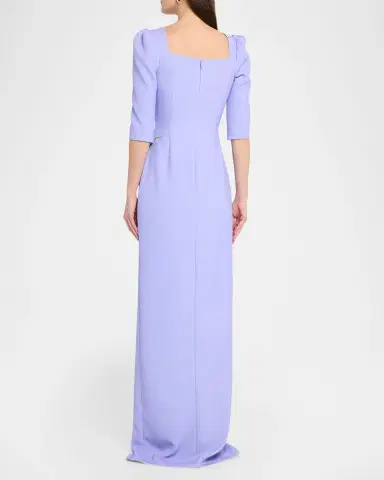 Rickie Freeman for Teri Jon Floral-Print Crepe Column Gown | Thumbnail 3 Rickie Freeman for Teri Jon Floral-Print Crepe Column Gown | Thumbnail 3