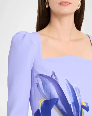 Rickie Freeman for Teri Jon Floral-Print Crepe Column Gown | Thumbnail 5 Rickie Freeman for Teri Jon Floral-Print Crepe Column Gown | Thumbnail 5