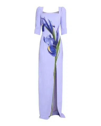 Rickie Freeman for Teri Jon Floral-Print Crepe Column Gown | Thumbnail 1 Rickie Freeman for Teri Jon Floral-Print Crepe Column Gown | Thumbnail 1