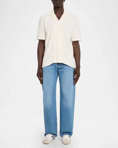rag & bone Men's Zuma Ottoman Stitch Short-Sleeve Shirt | Thumbnail 2 rag & bone Men's Zuma Ottoman Stitch Short-Sleeve Shirt | Thumbnail 2