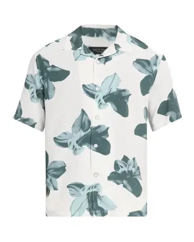 Rag & Bone Men 's Avery Floral Viscose Short-Sleeve Shirt | Thumbnail 1