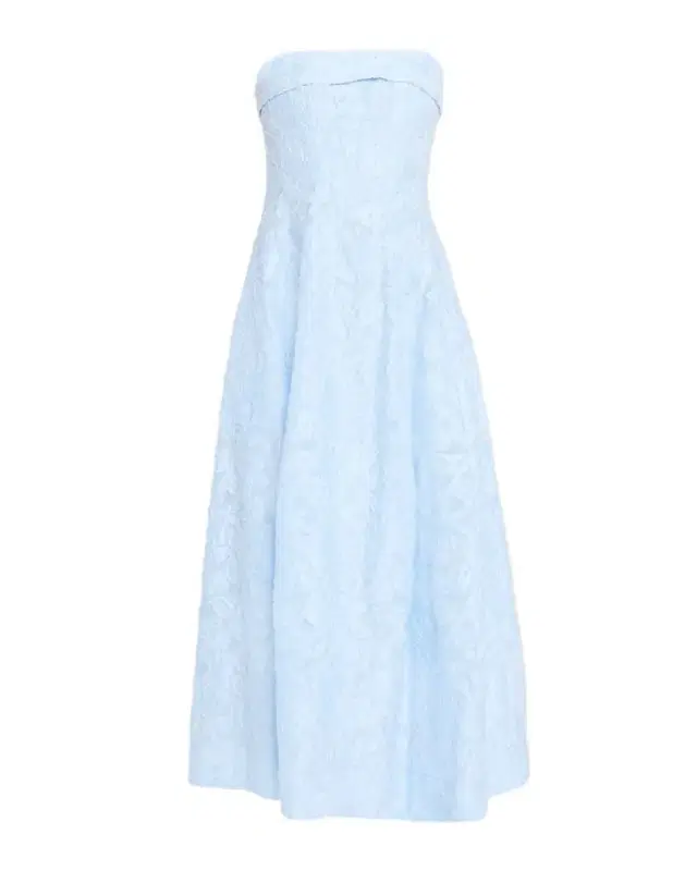 Valeria Strapless Organza Jacquard Midi Dress