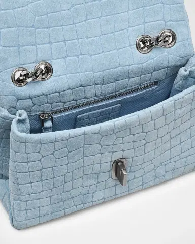 Marc Jacobs The Croc-Embossed Suede Slim Dual Convertible Shoulder Bag | Thumbnail 9 Marc Jacobs The Croc-Embossed Suede Slim Dual Convertible Shoulder Bag | Thumbnail 9
