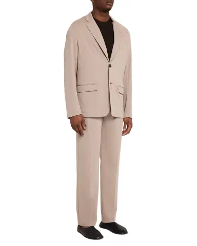 Emporio Armani Men's Micro-Textured Viscose Blend Single-Breasted Blazer | Thumbnail 1 Emporio Armani Men's Micro-Textured Viscose Blend Single-Breasted Blazer | Thumbnail 1