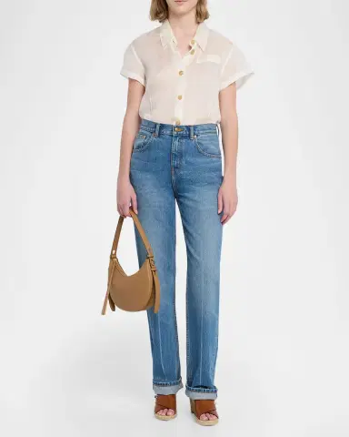 Tory Burch Romy Crescent Leather Shoulder Bag | Thumbnail 9 Tory Burch Romy Crescent Leather Shoulder Bag | Thumbnail 9