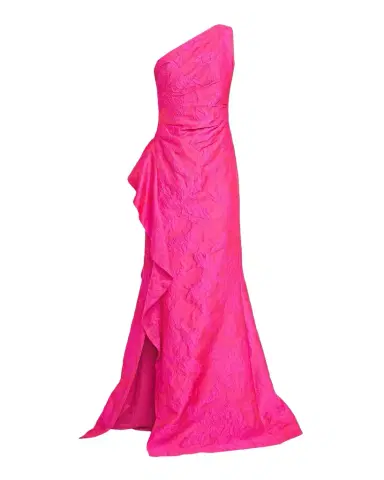 Rickie Freeman for Teri Jon Draped One-Shoulder Jacquard Mermaid Gown | Thumbnail 1 Rickie Freeman for Teri Jon Draped One-Shoulder Jacquard Mermaid Gown | Thumbnail 1