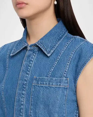 Tanya Taylor Hailey Denim Mini Dress | Thumbnail 5 Tanya Taylor Hailey Denim Mini Dress | Thumbnail 5