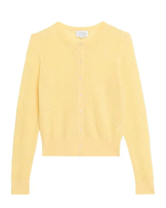 Lisa Pointelle-Knit Cardigan