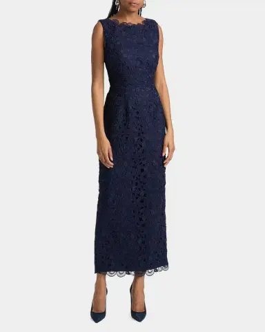 Milly Molly Sleeveless Lace Gown | Thumbnail 4 Milly Molly Sleeveless Lace Gown | Thumbnail 4