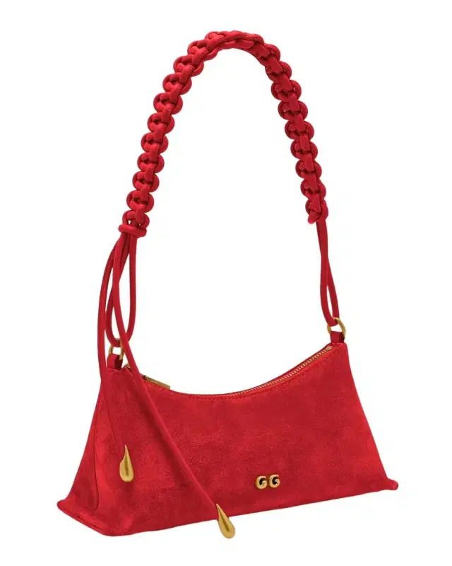 Osa Braided-Strap Suede Shoulder Bag