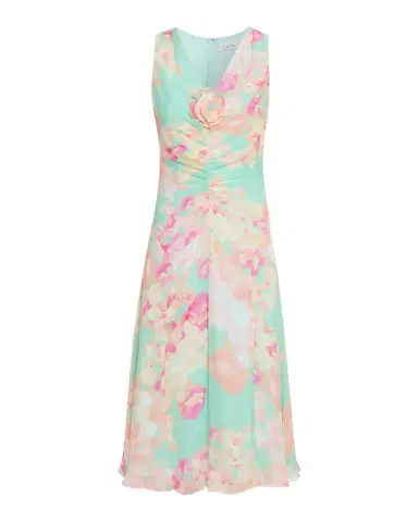 Rickie Freeman for Teri Jon Floral-Print Silk Chiffon Midi Dress | Thumbnail 1 Rickie Freeman for Teri Jon Floral-Print Silk Chiffon Midi Dress | Thumbnail 1