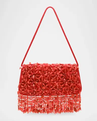 Cult Gaia Idalia Fringed Faux Stone Shoulder Bag | Thumbnail 3