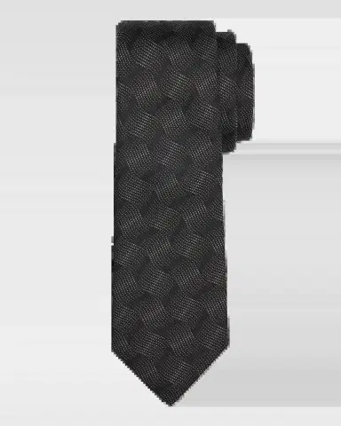 Emporio Armani Men's Wave Jacquard Silk Tie | Thumbnail 2