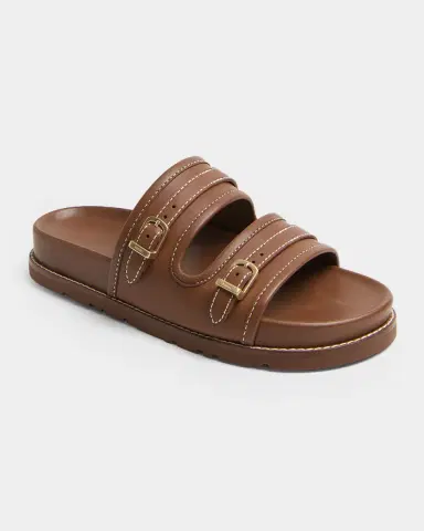 Simkhai Aura Leather Pool Slide Sandals | Thumbnail 2 Simkhai Aura Leather Pool Slide Sandals | Thumbnail 2
