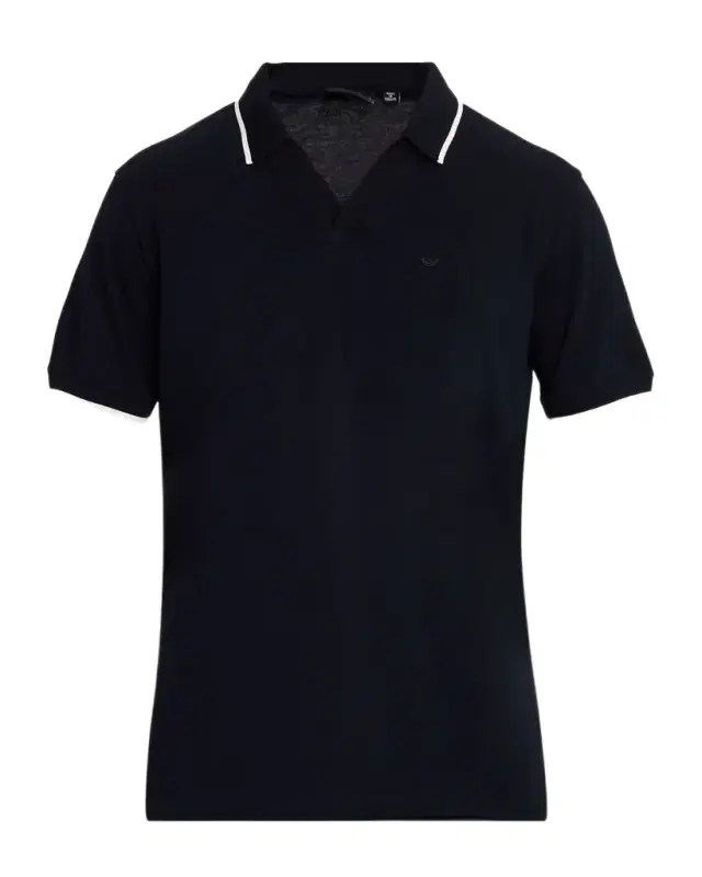 Emporio Armani Men's V-Neck Pique Polo Shirt