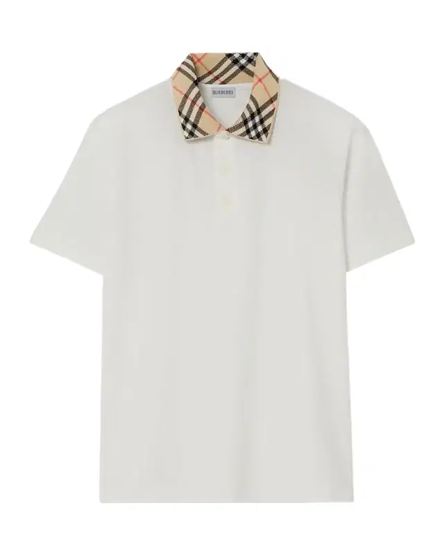 Burberry Men 's Check-Collar Cotton Polo Shirt